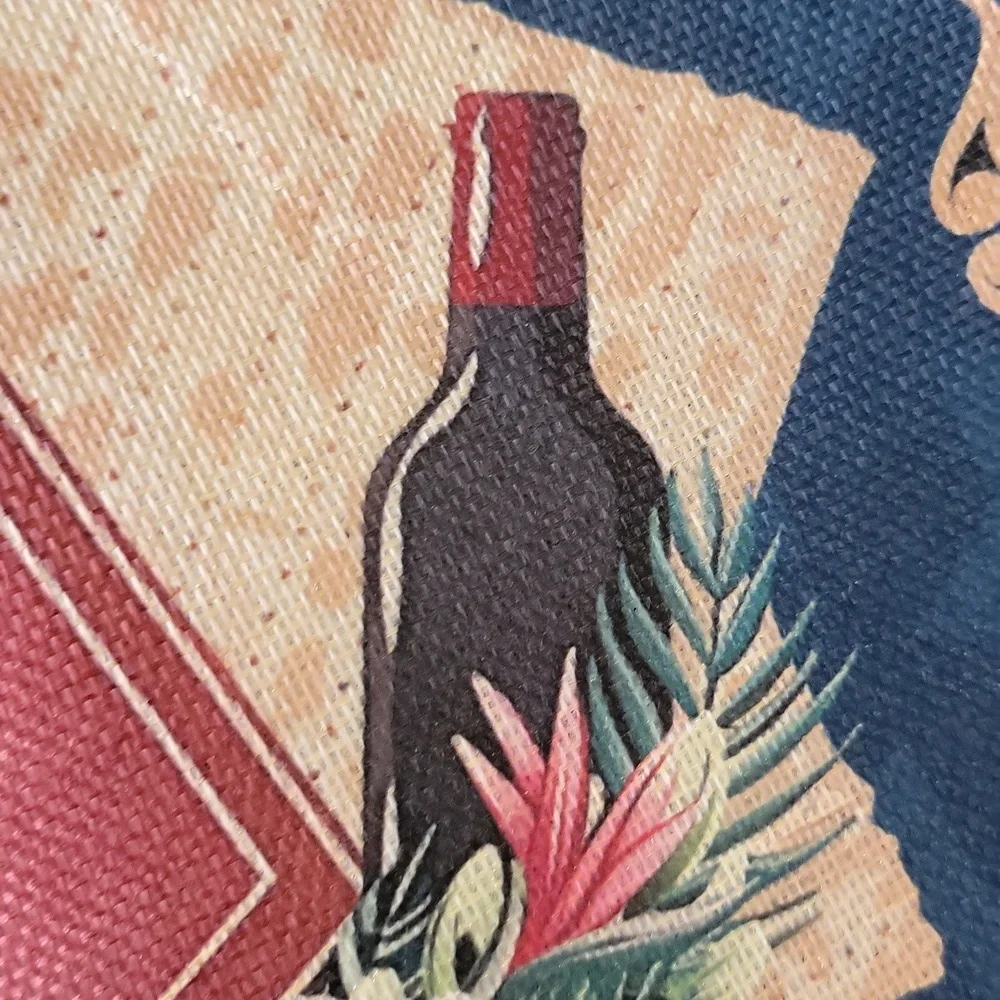 Passover Table Runner Blue Gold 14x72 – Matzoh Wine Holiday Symbols NEW